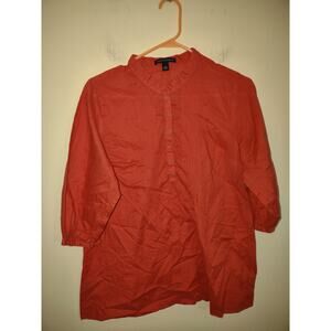 Banana republic‎ Tunic Blouse Women's Size Large Coral Popover